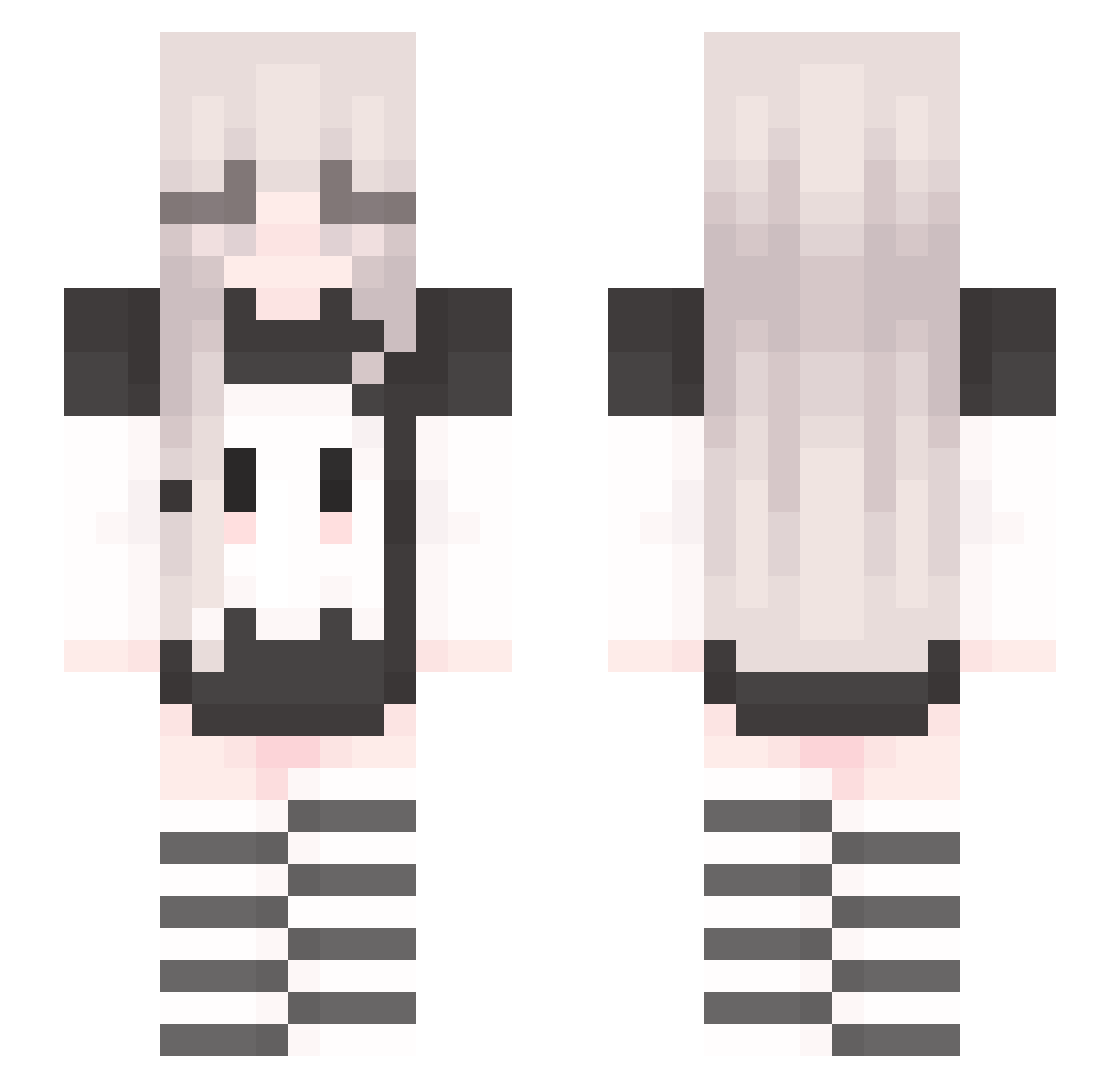 daisyboos Minecraft skin, front and back view