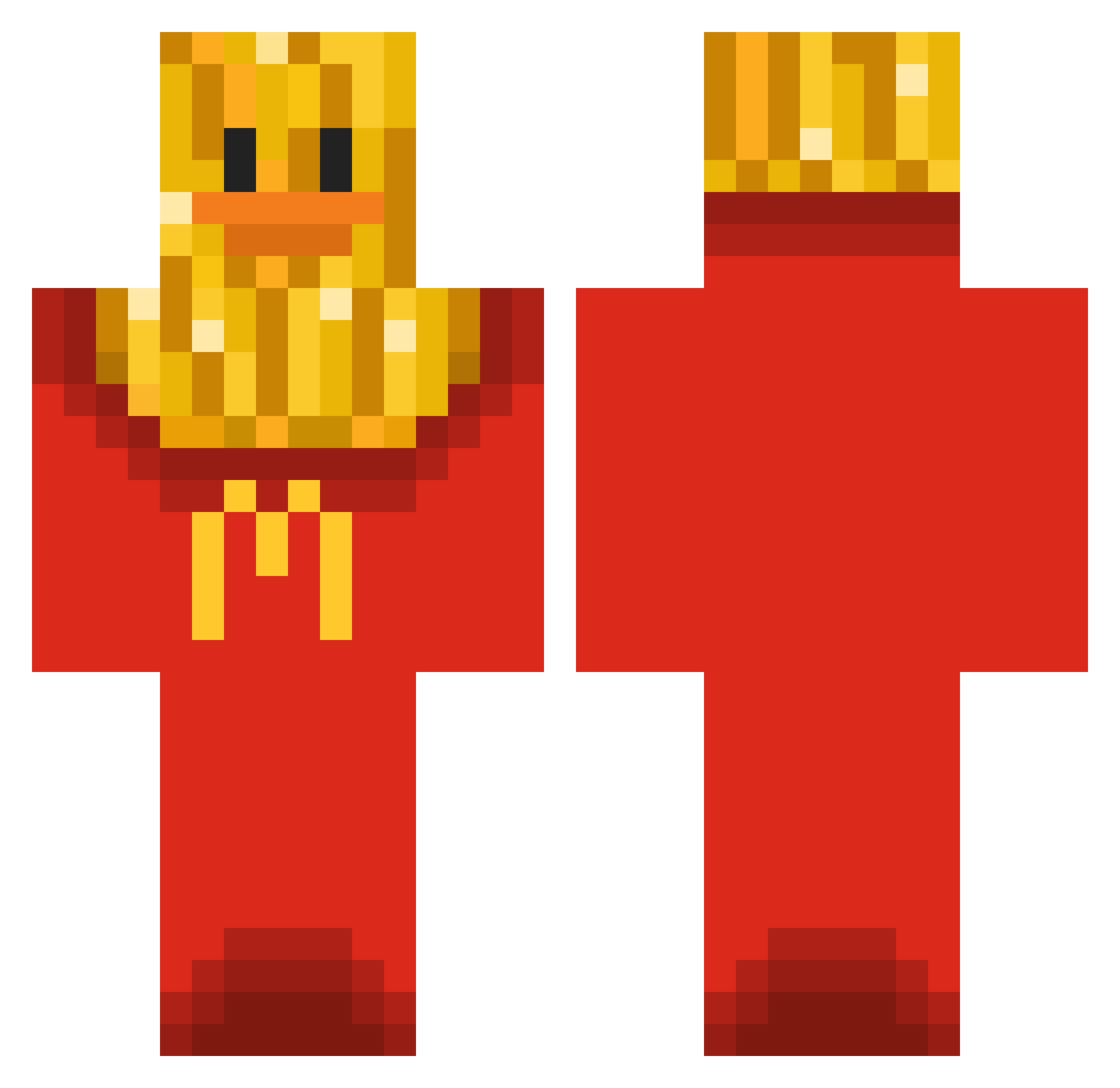 Sumome Minecraft skin, front and back view