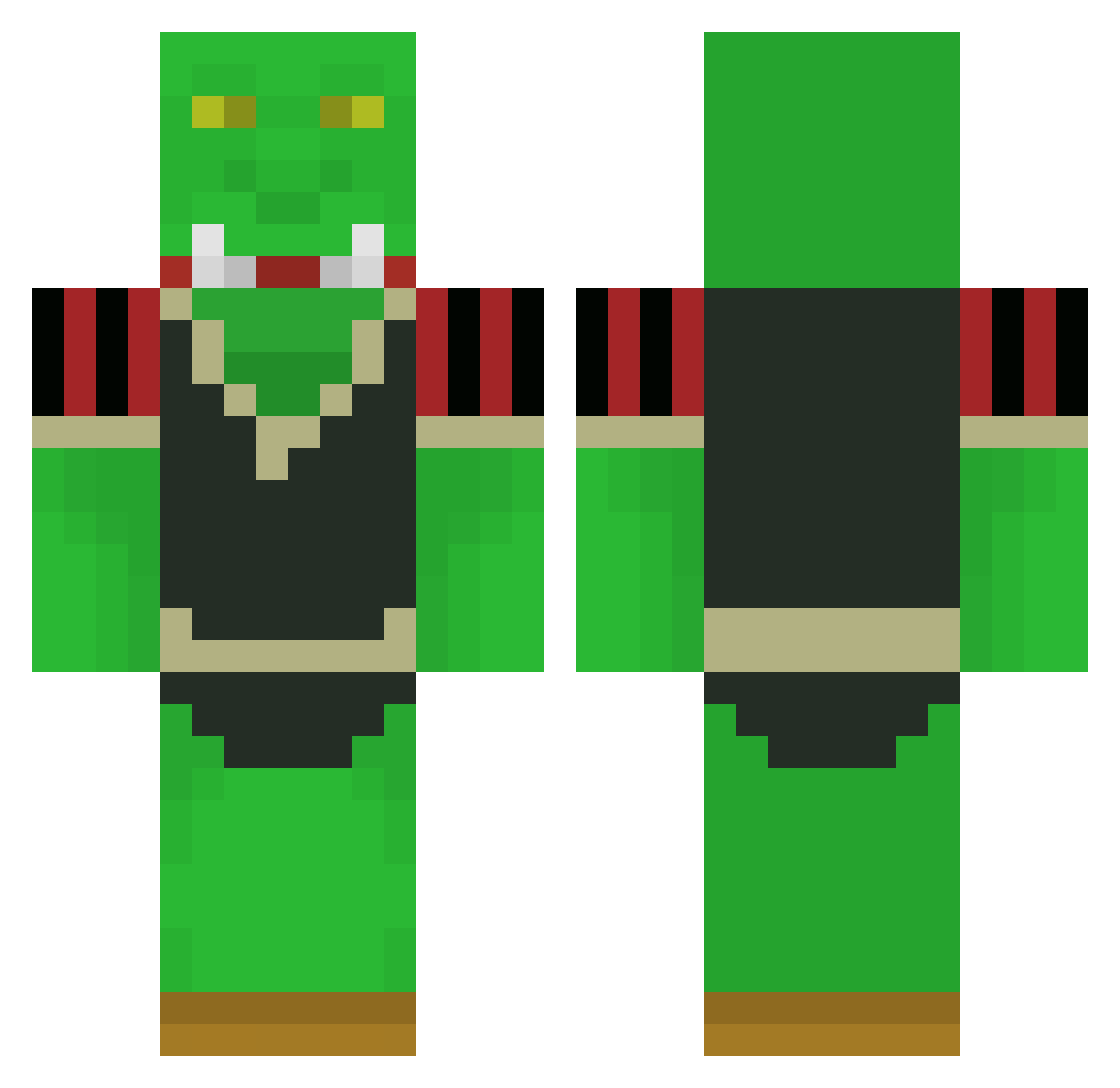 TheStapler Minecraft skin, front and back view