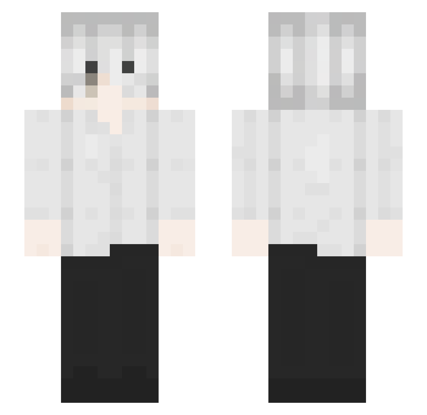 vscasdgcxb Minecraft skin, front and back view