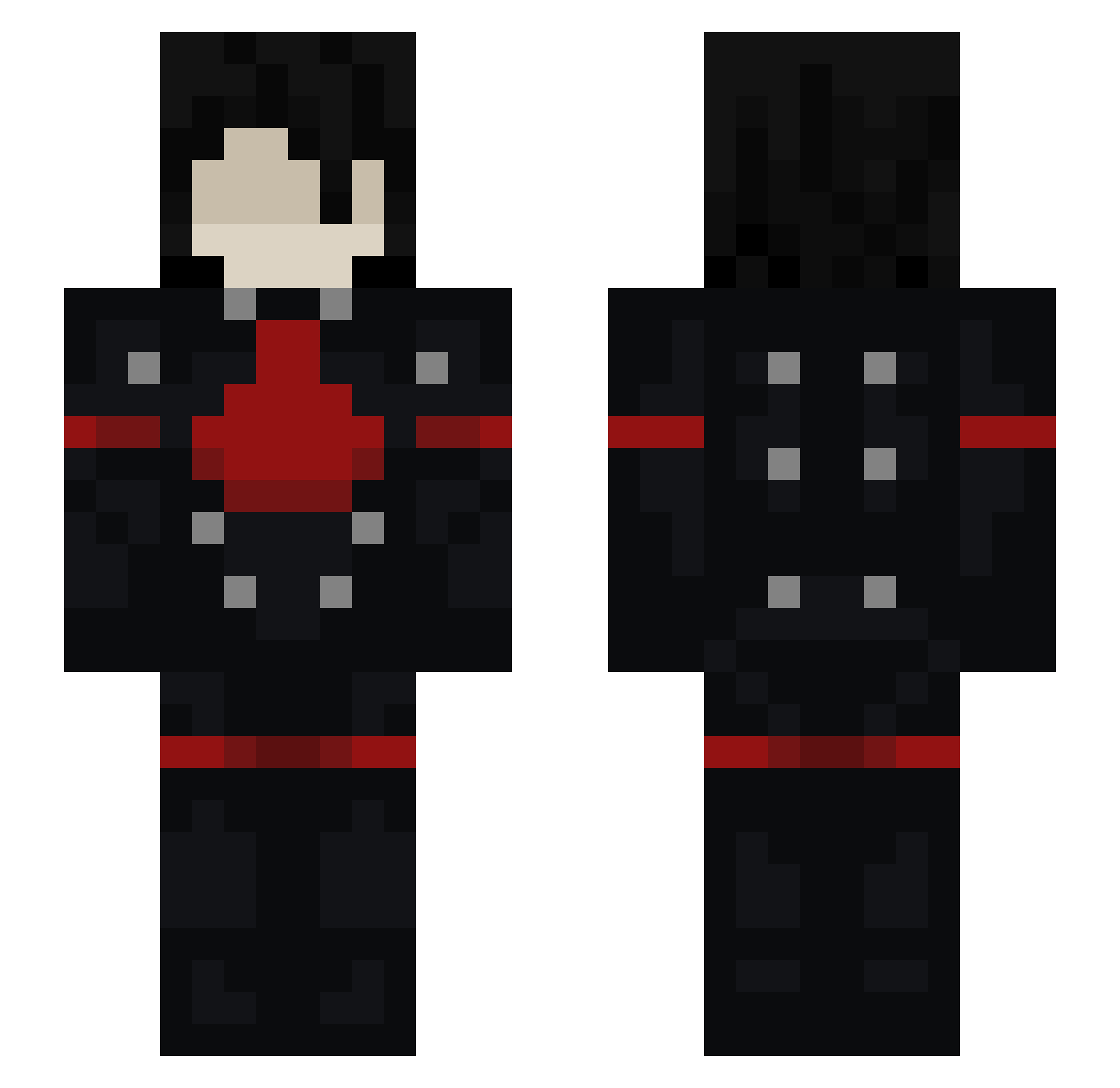 Taixuanjing Minecraft skin, front and back view