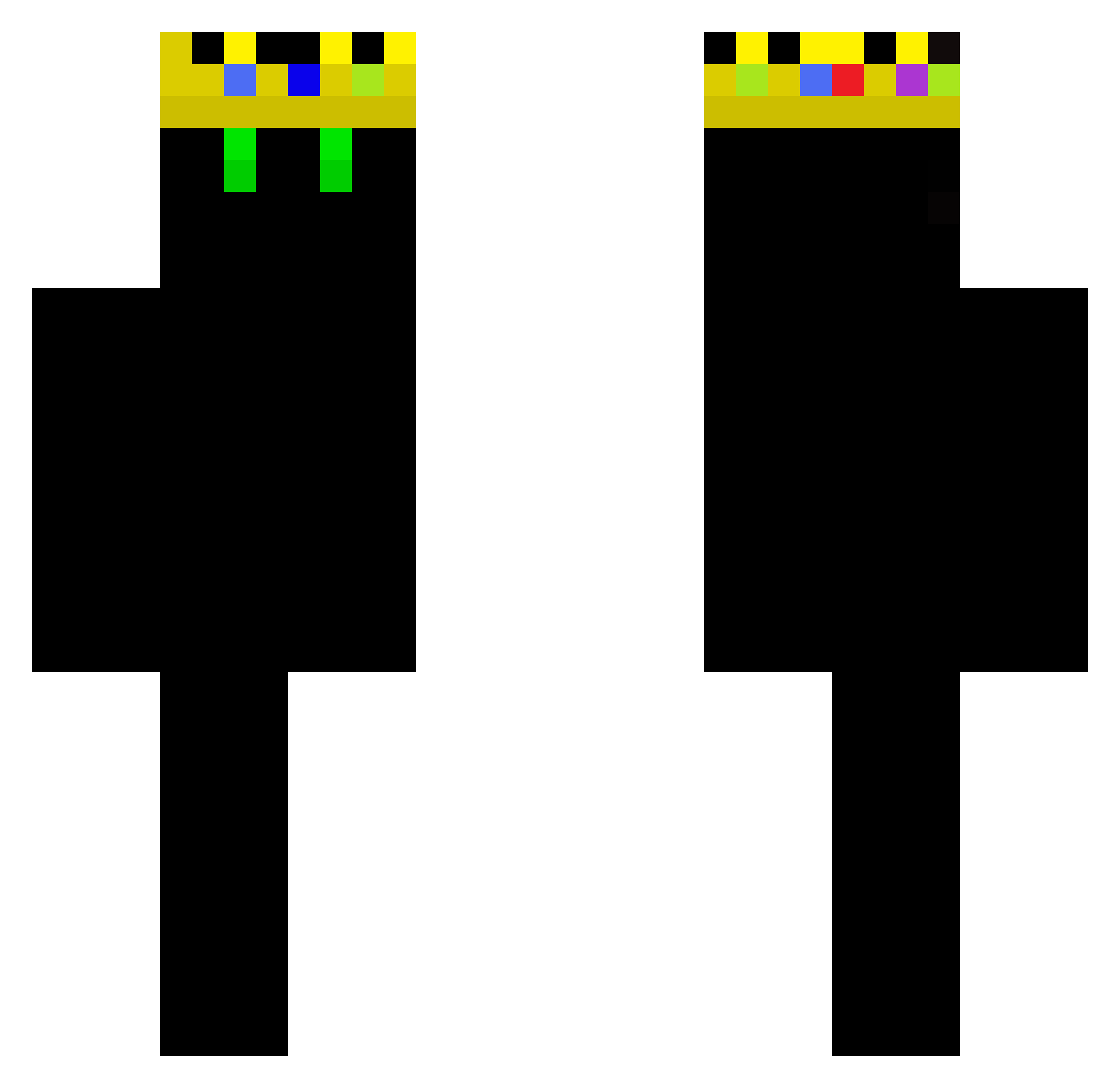 SkyBrifan Minecraft skin, front and back view