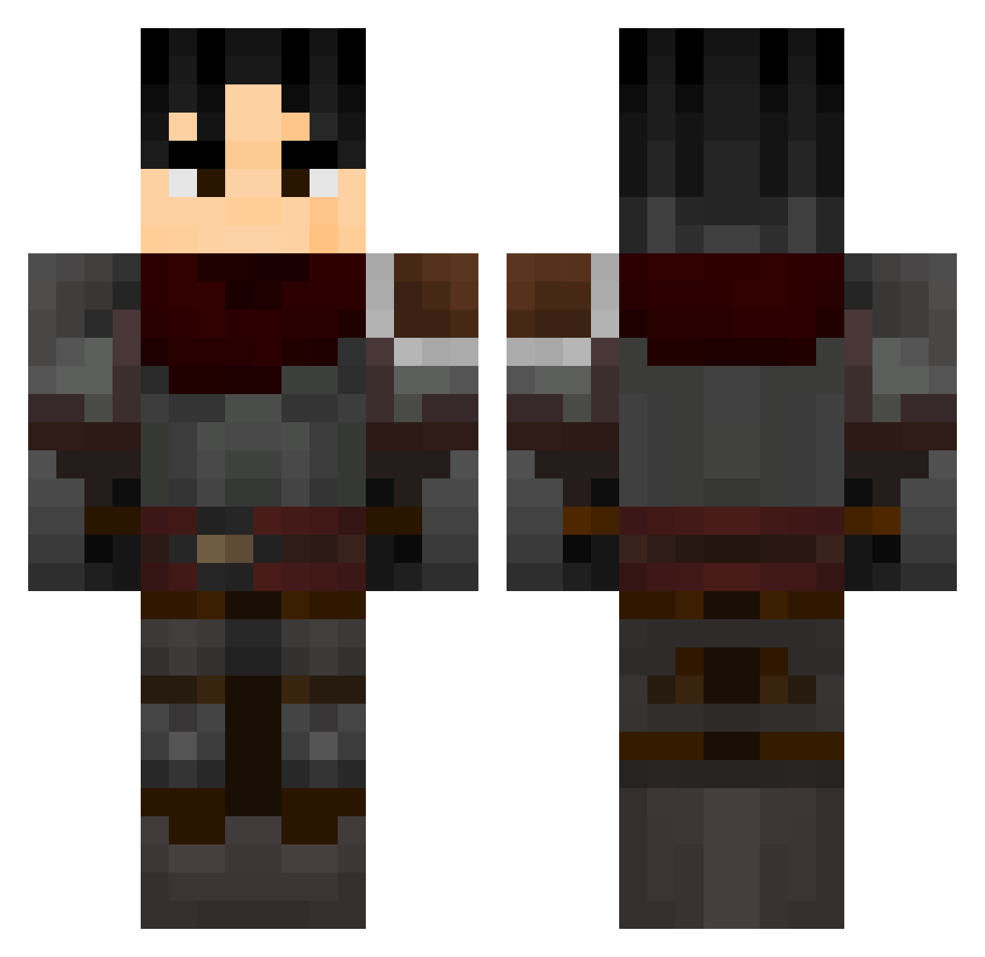SyriousXCriminal Minecraft skin, front and back view
