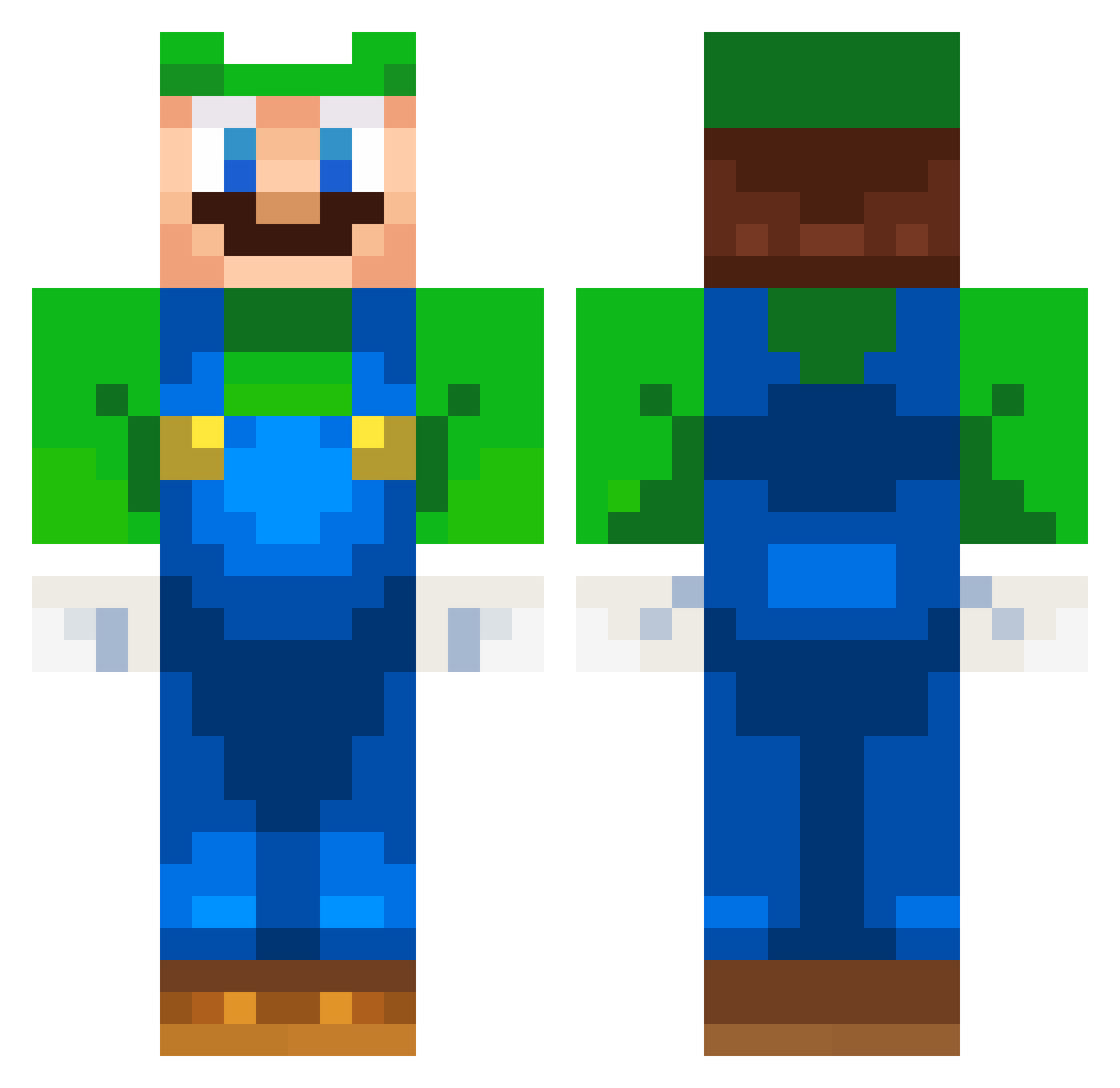 Codename12 Minecraft skin, front and back view