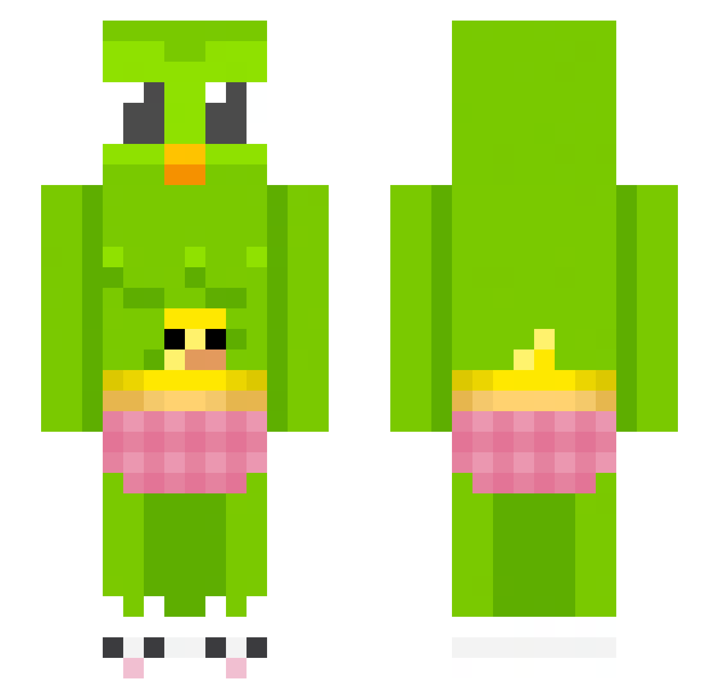 majonezik123 Minecraft skin, front and back view