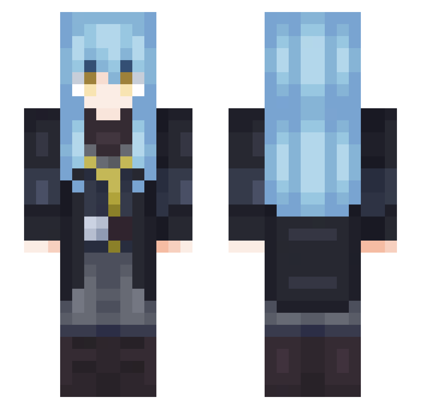 CupCakeBannana Minecraft skin, front and back view