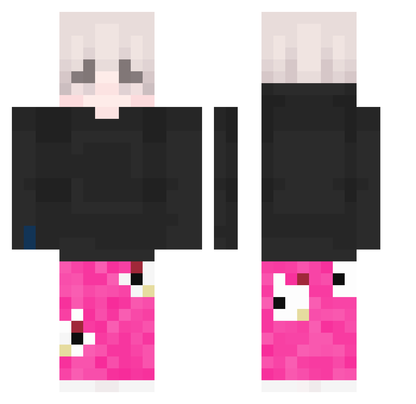 akaloka_ Minecraft skin, front and back view