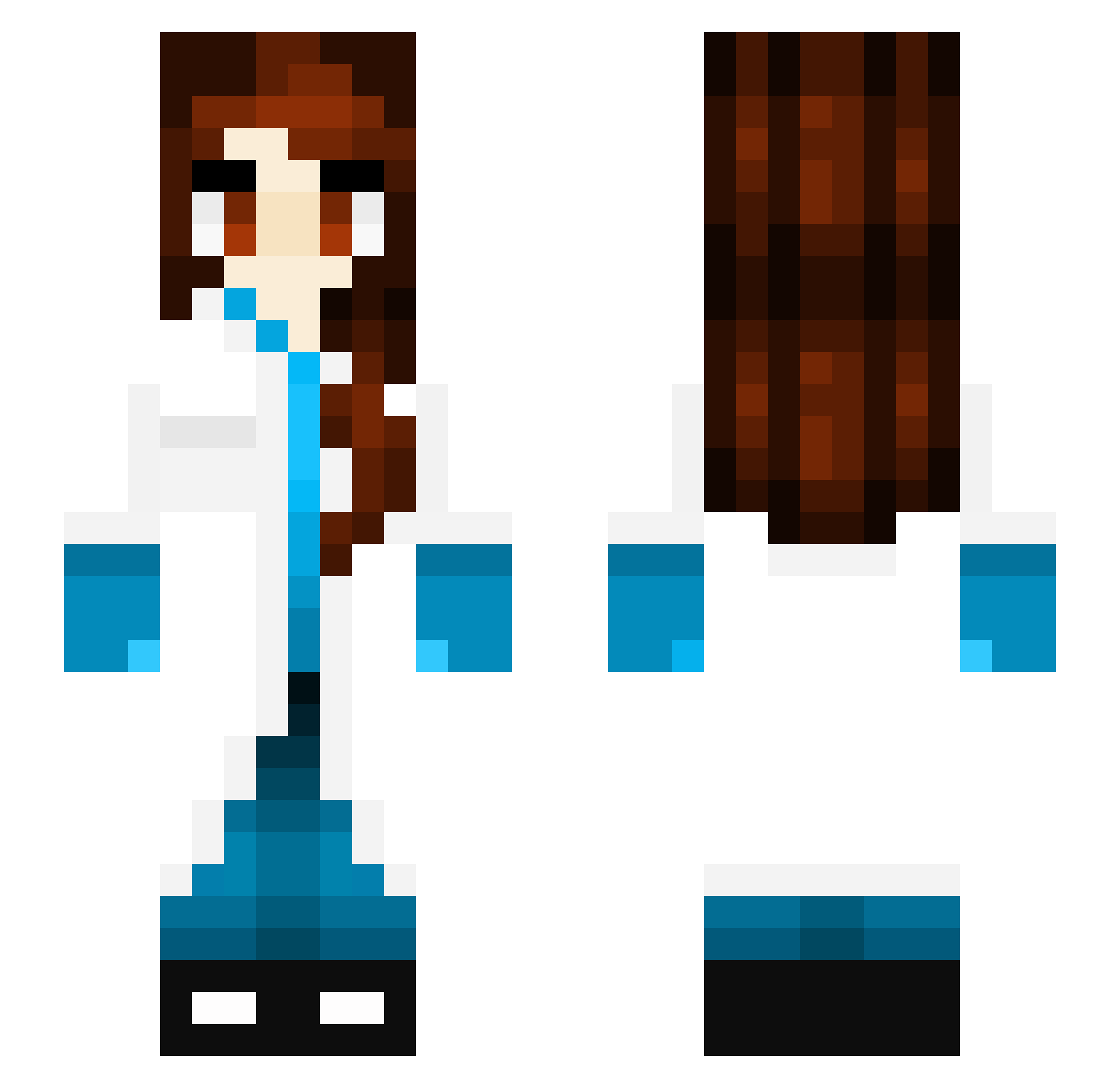 Plumsauce88 Minecraft skin, front and back view