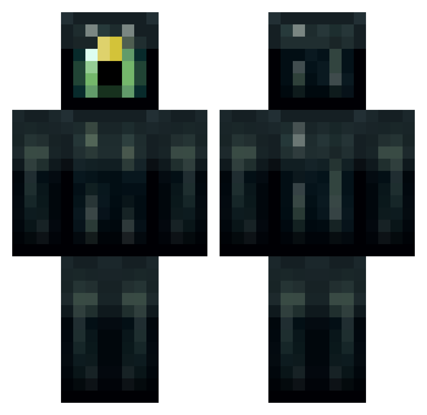 T99S77 Minecraft skin, front and back view