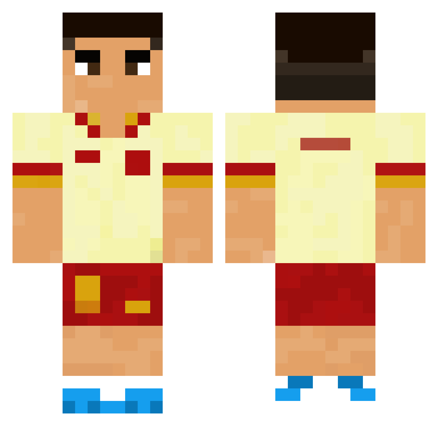 pereyra9 Minecraft skin, front and back view