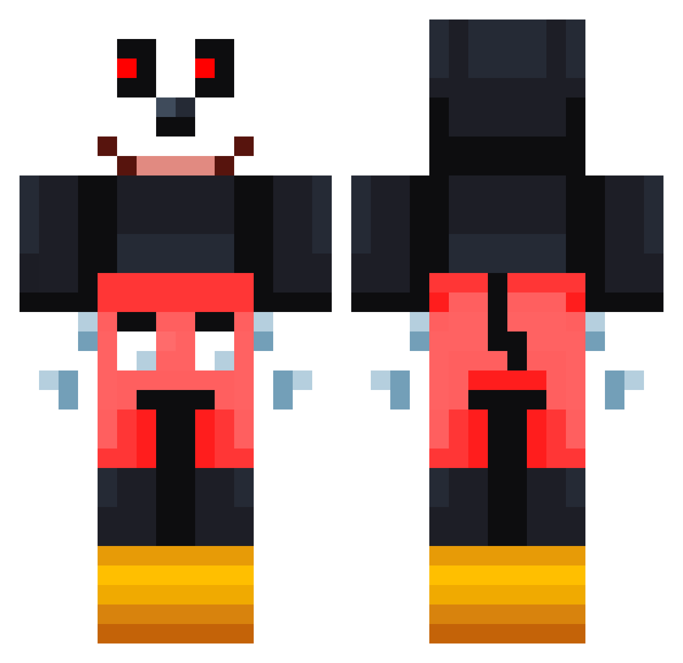 maropuyo Minecraft skin, front and back view