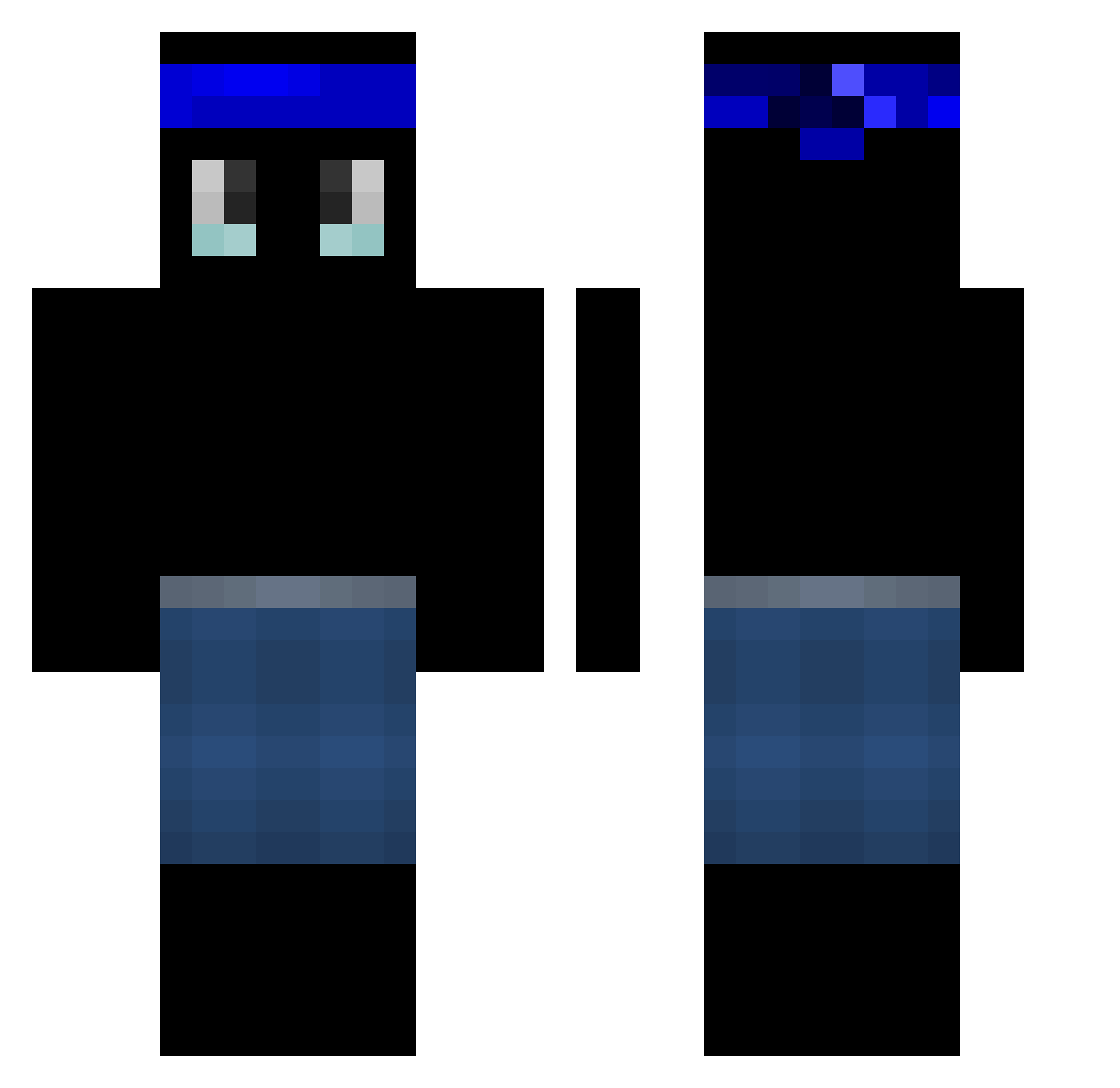 Bandor535 Minecraft skin, front and back view