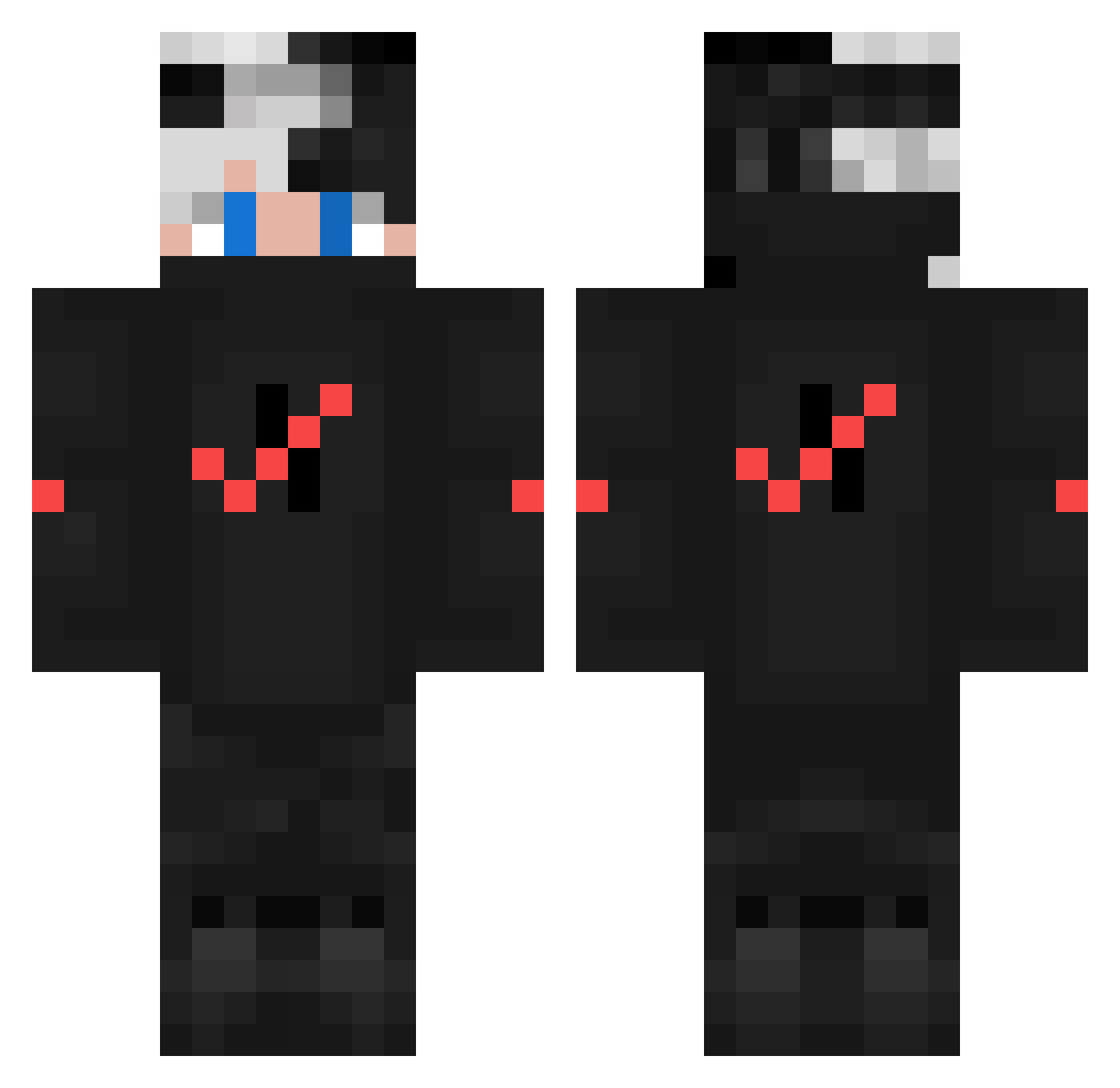 dweep22 Minecraft skin, front and back view