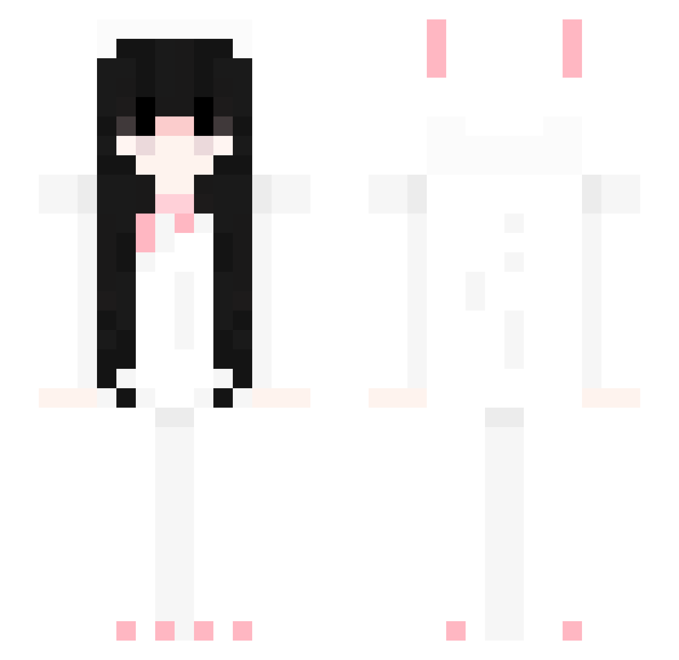yaheyhey Minecraft skin, front and back view