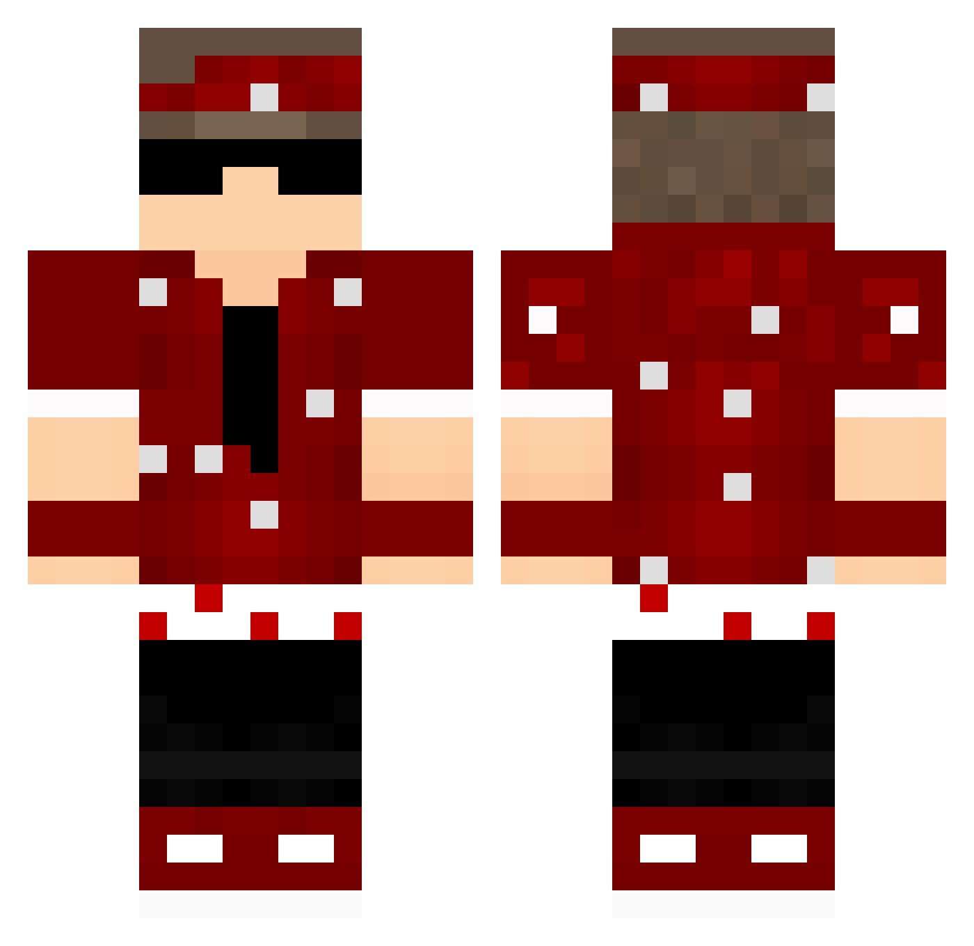 zDanzo_PvP Minecraft skin, front and back view