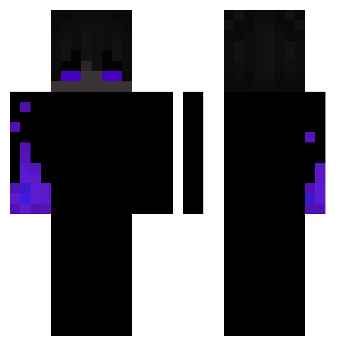 vengcan Minecraft skin, front and back view