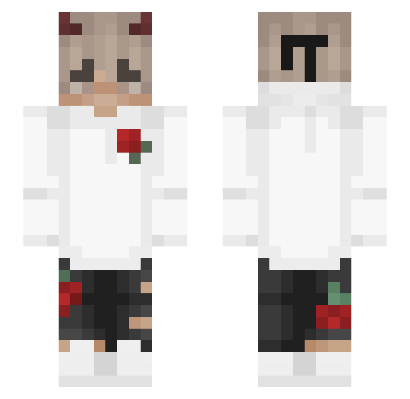 Byogner Minecraft skin, front and back view