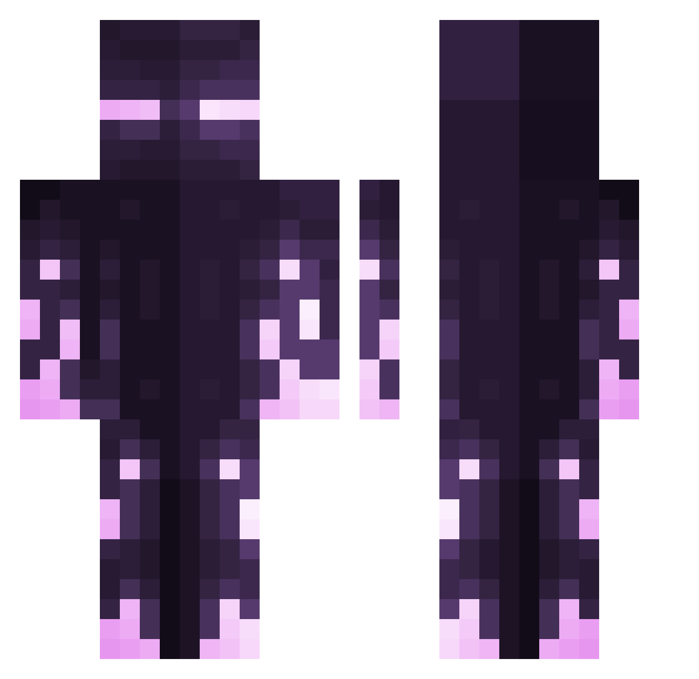 Thimpsy Minecraft skin, front and back view