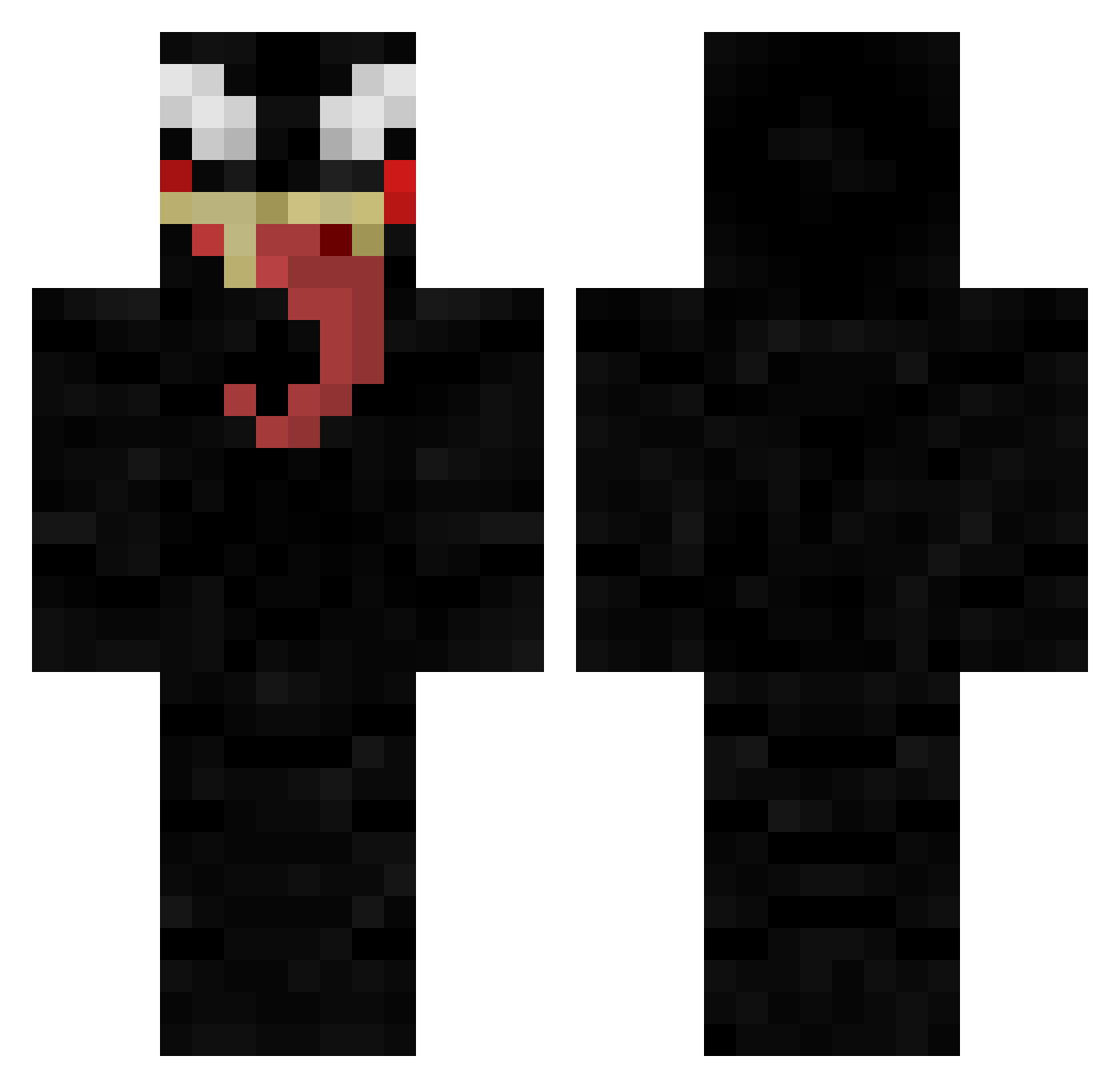 Cunhex08 Minecraft skin, front and back view