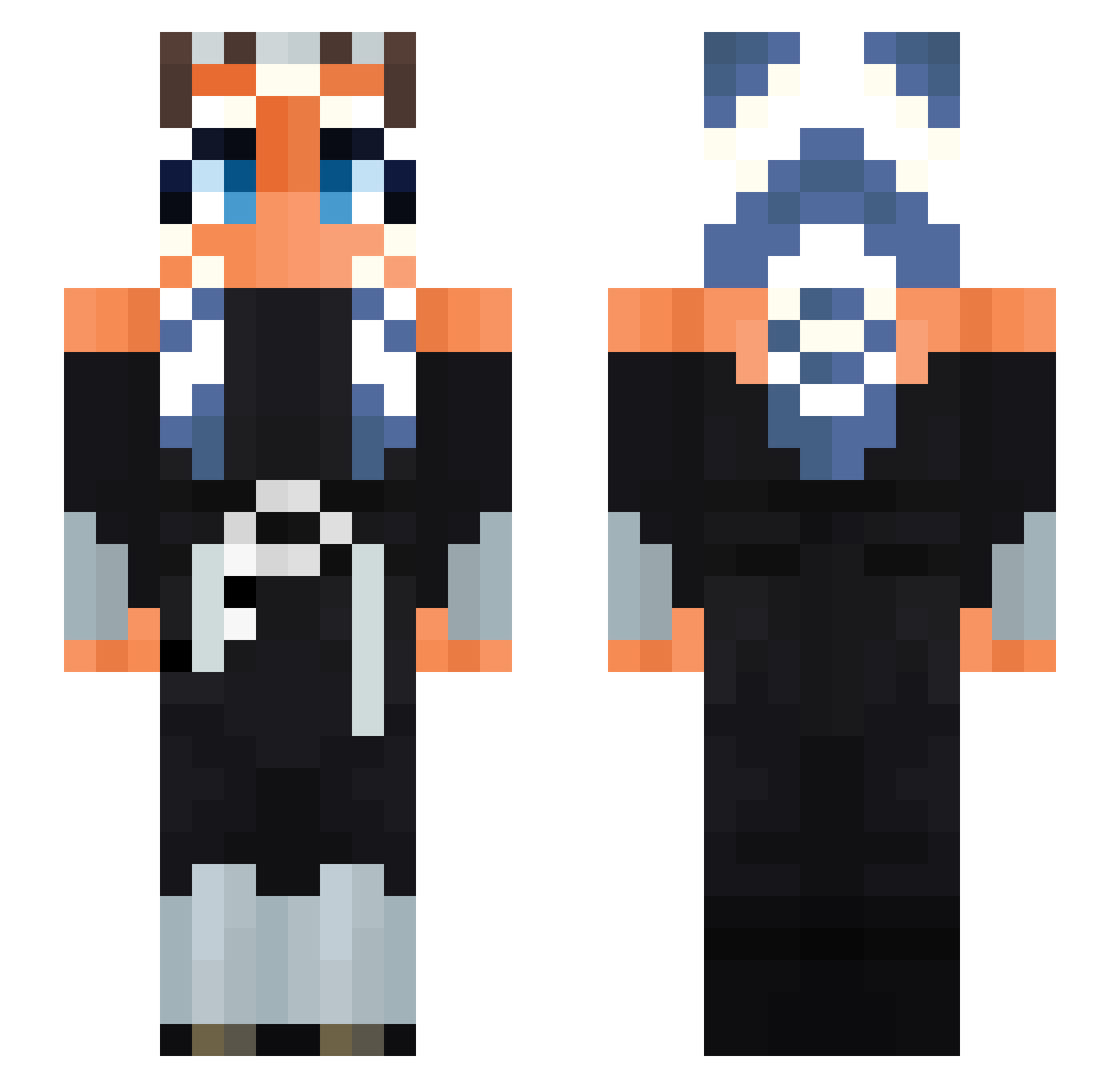 soka_tano Minecraft skin, front and back view