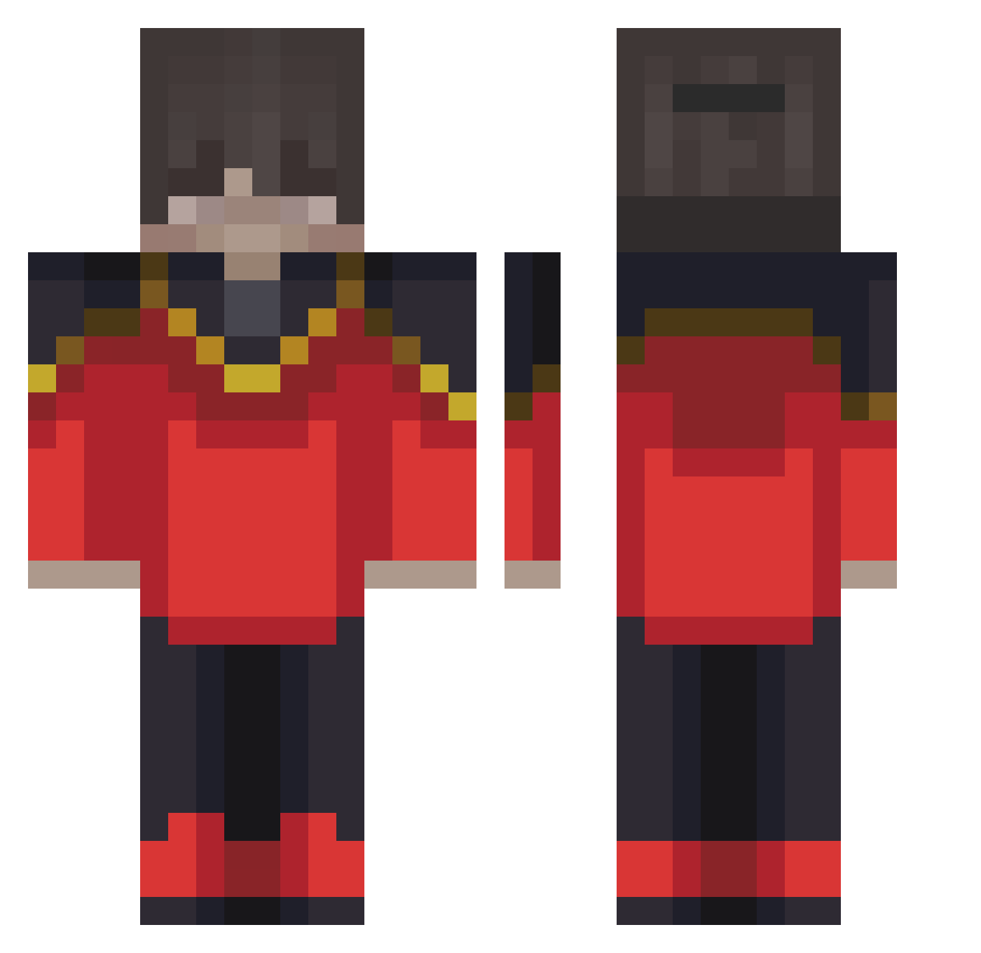 Yuki_San29 Minecraft skin, front and back view