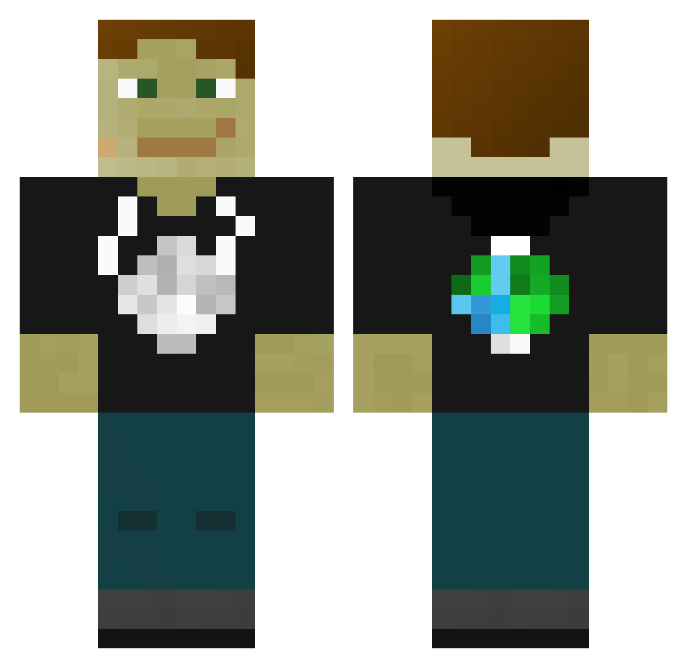 Tyriq2009 Minecraft skin, front and back view