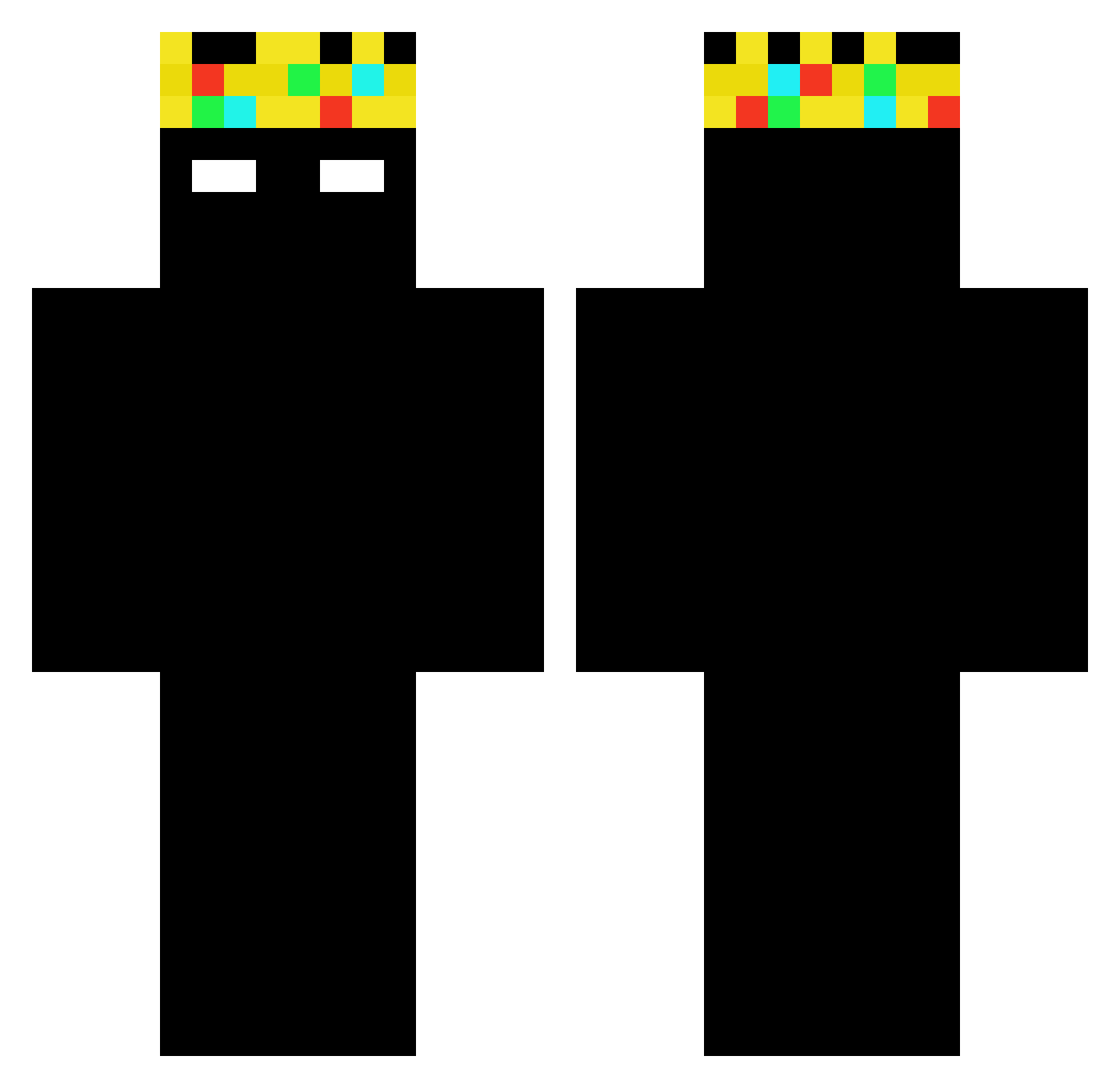Tony4781 Minecraft skin, front and back view