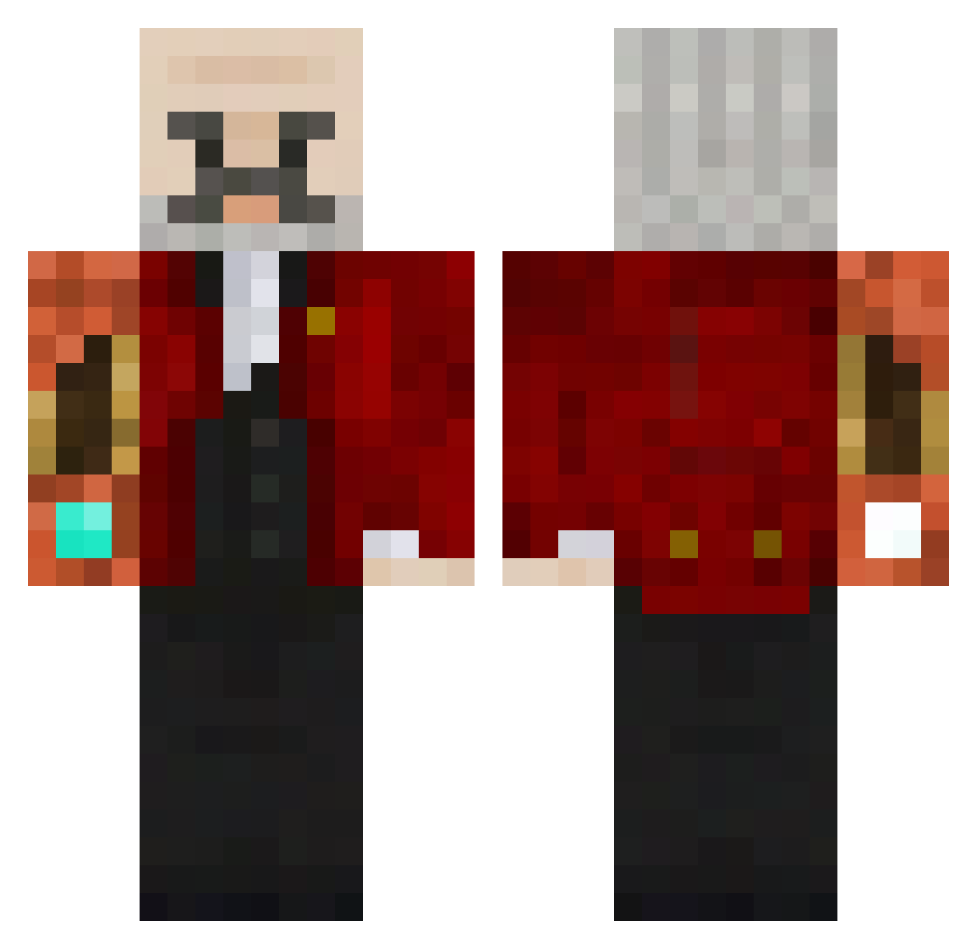 McMarshmallow_yt Minecraft skin, front and back view