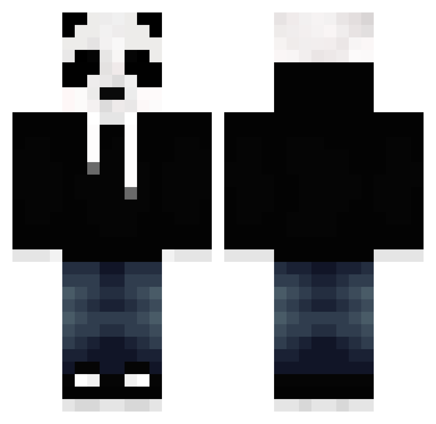 xPaniel Minecraft skin, front and back view