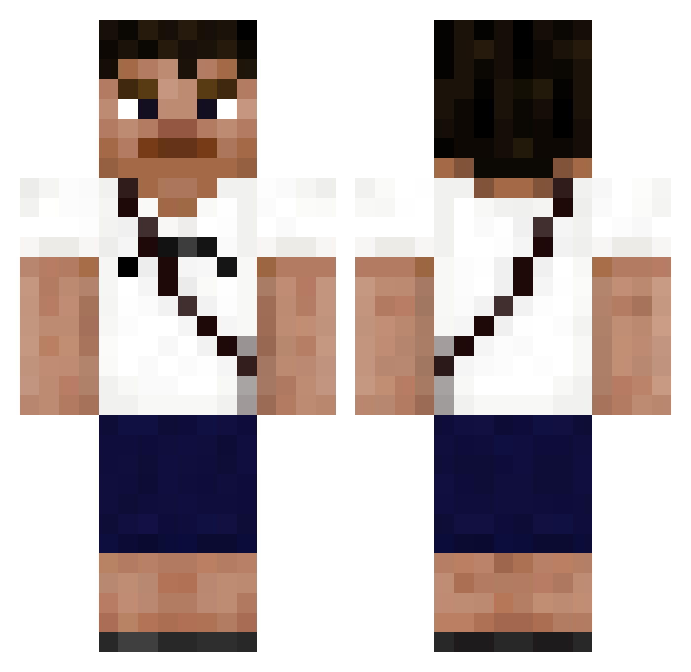 bufangzhao Minecraft skin, front and back view