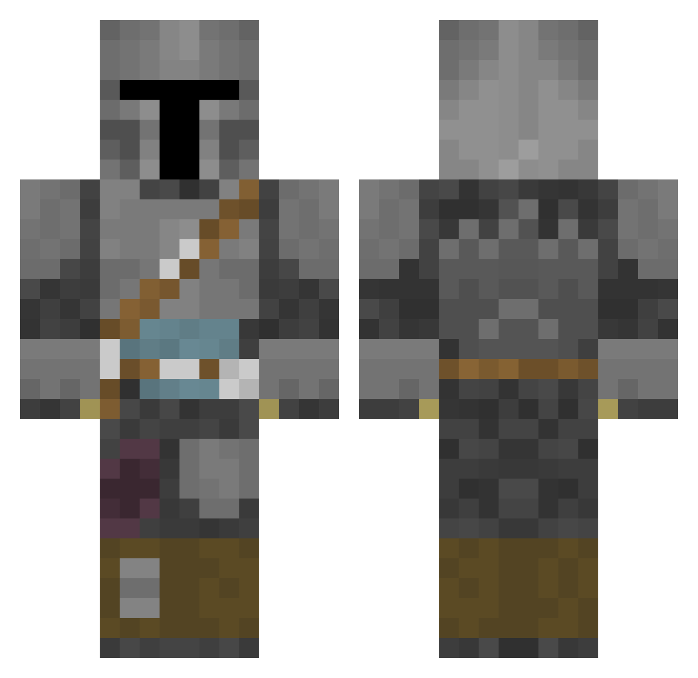 wheat_bear Minecraft skin, front and back view