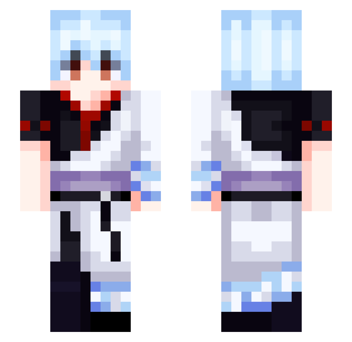 ntiarose Minecraft skin, front and back view