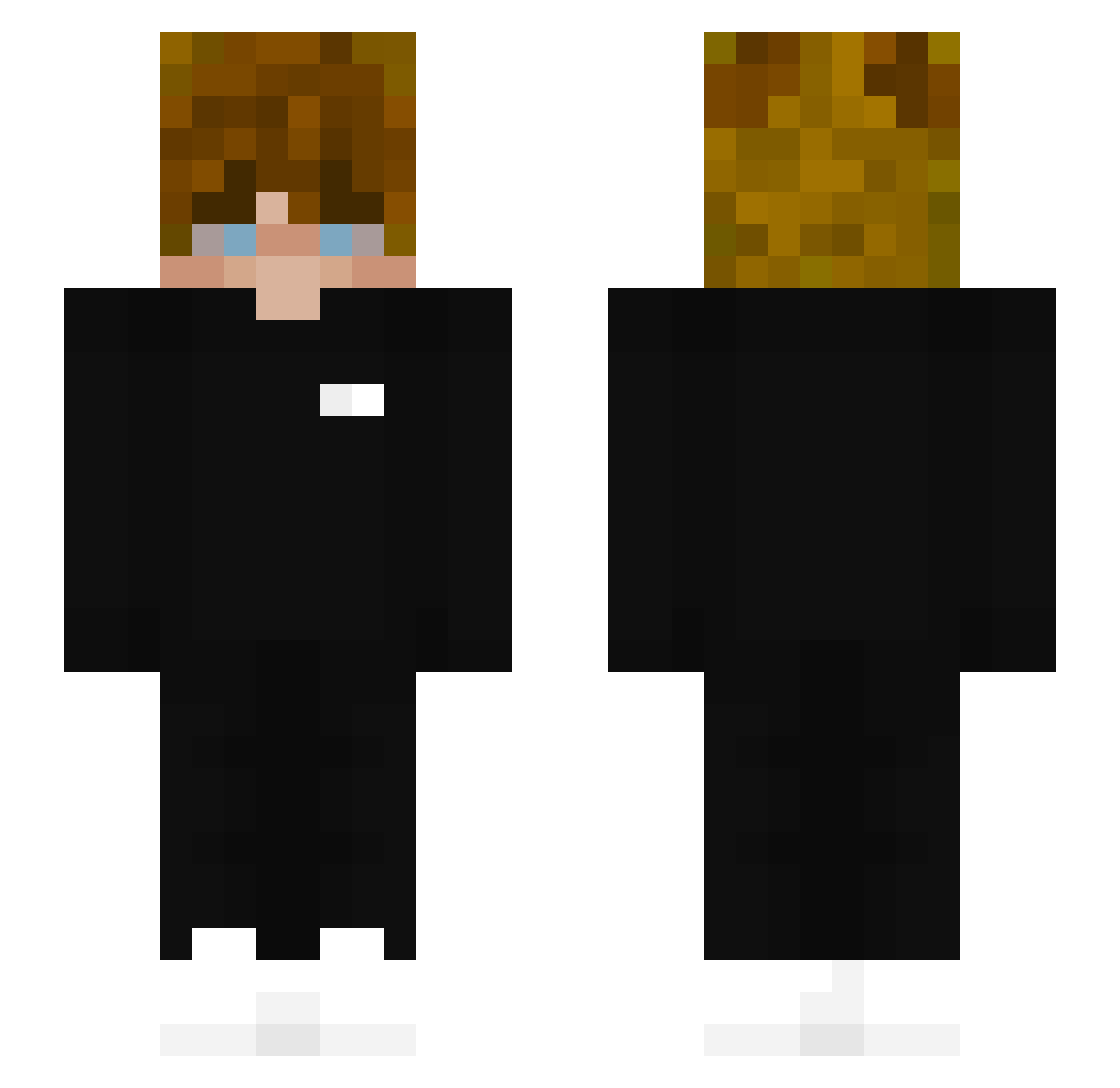 SkaiHero Minecraft skin, front and back view