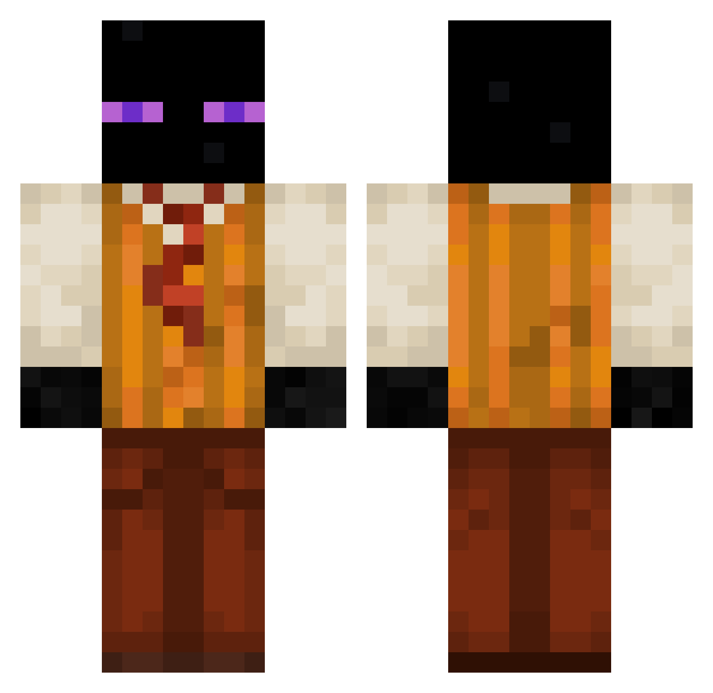 DuncanNoDonuts Minecraft skin, front and back view