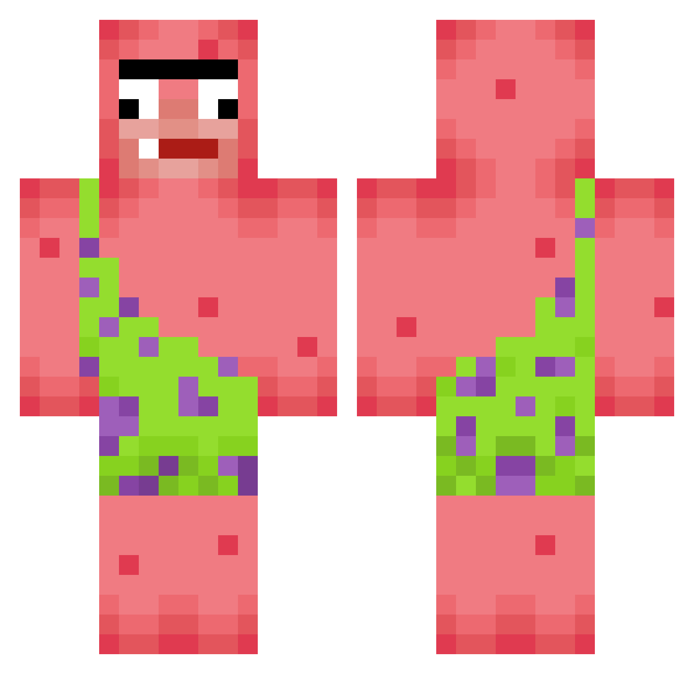 regenhd2 Minecraft skin, front and back view