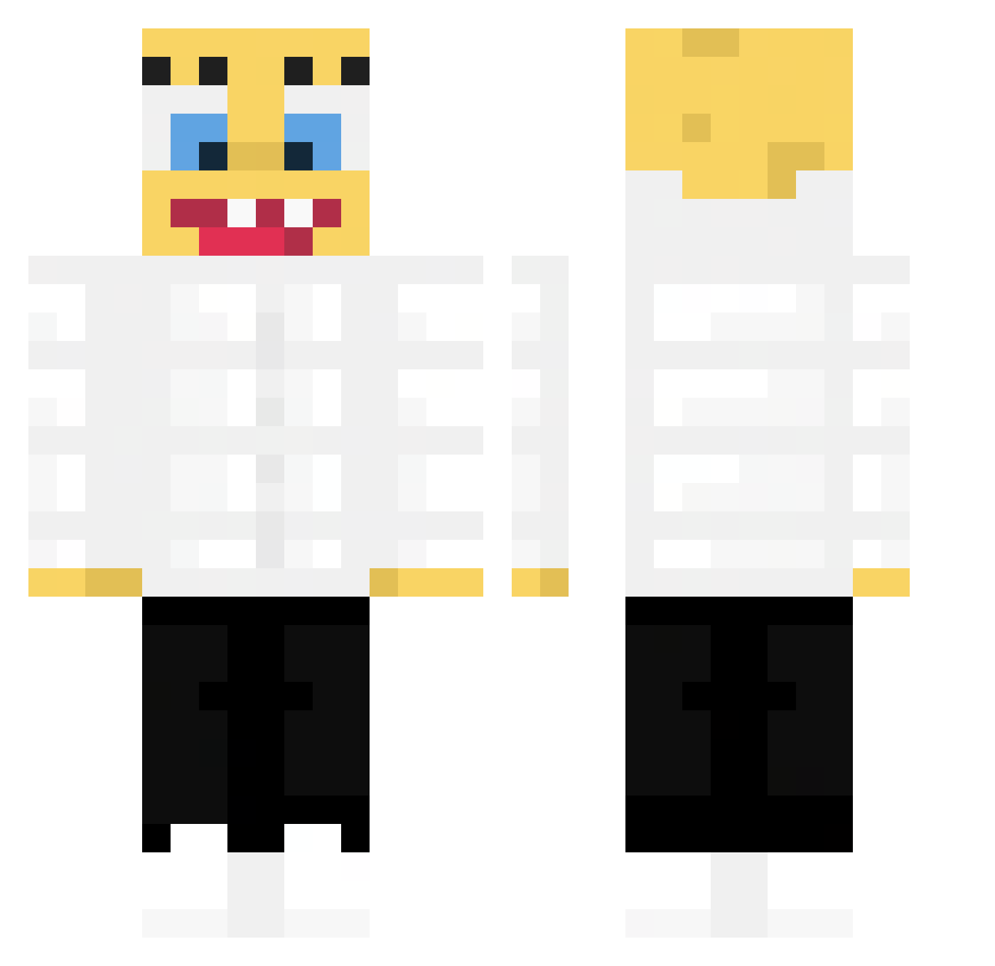 WojownikEnderu Minecraft skin, front and back view