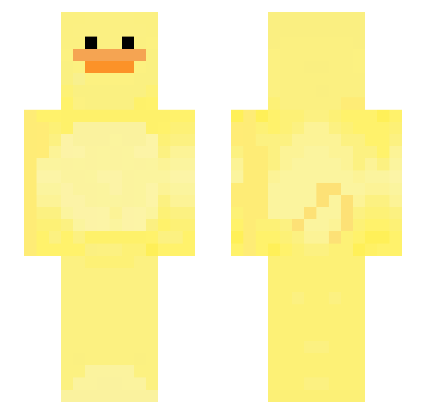 Carri Minecraft skin, front and back view