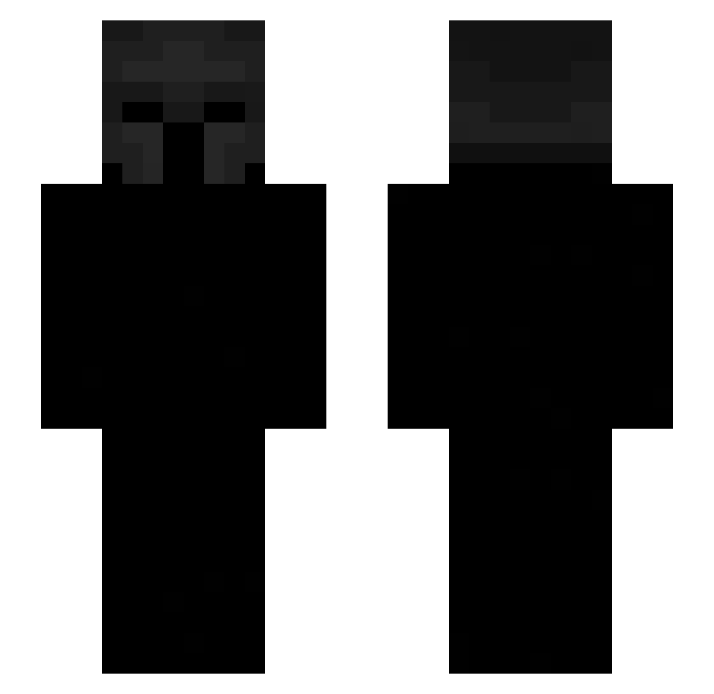 RavenBinskiXMyau Minecraft skin, front and back view