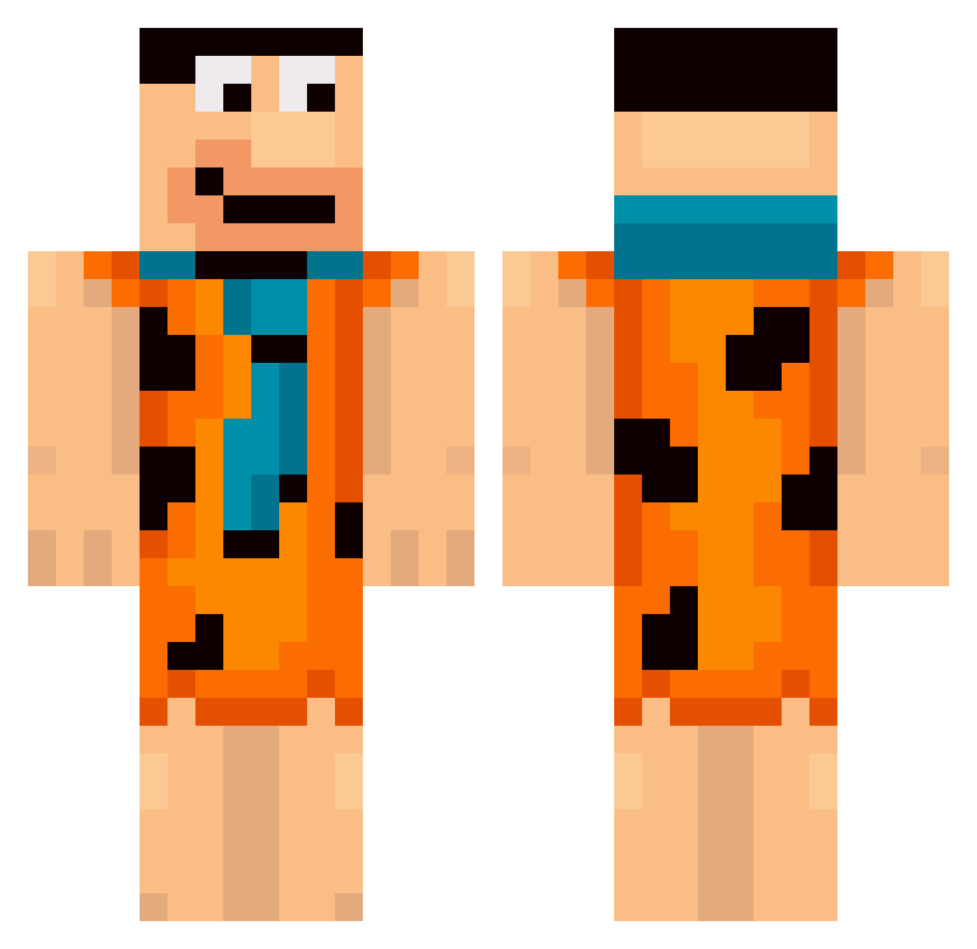 lixeraa Minecraft skin, front and back view