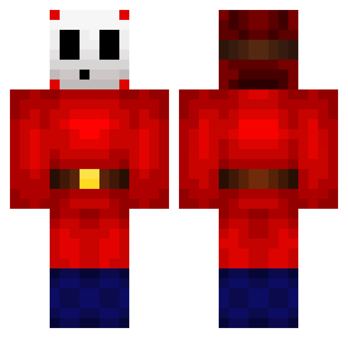 5and Minecraft skin, front and back view