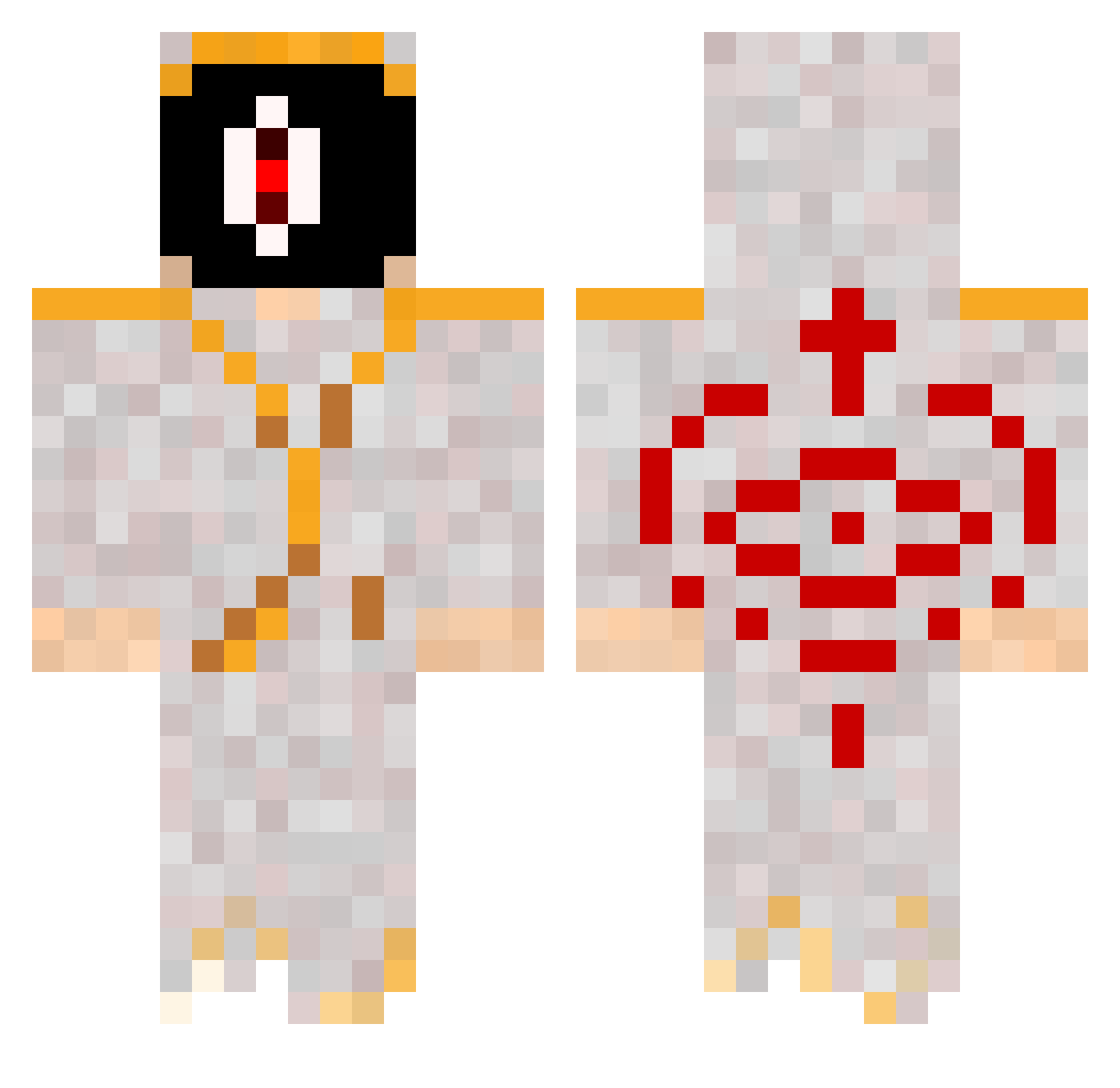 TheNamelessDe1ty Minecraft skin, front and back view