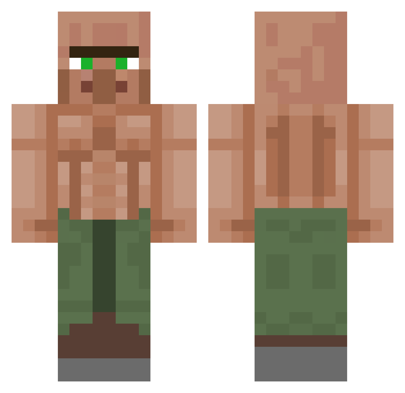 forrest_y Minecraft skin, front and back view