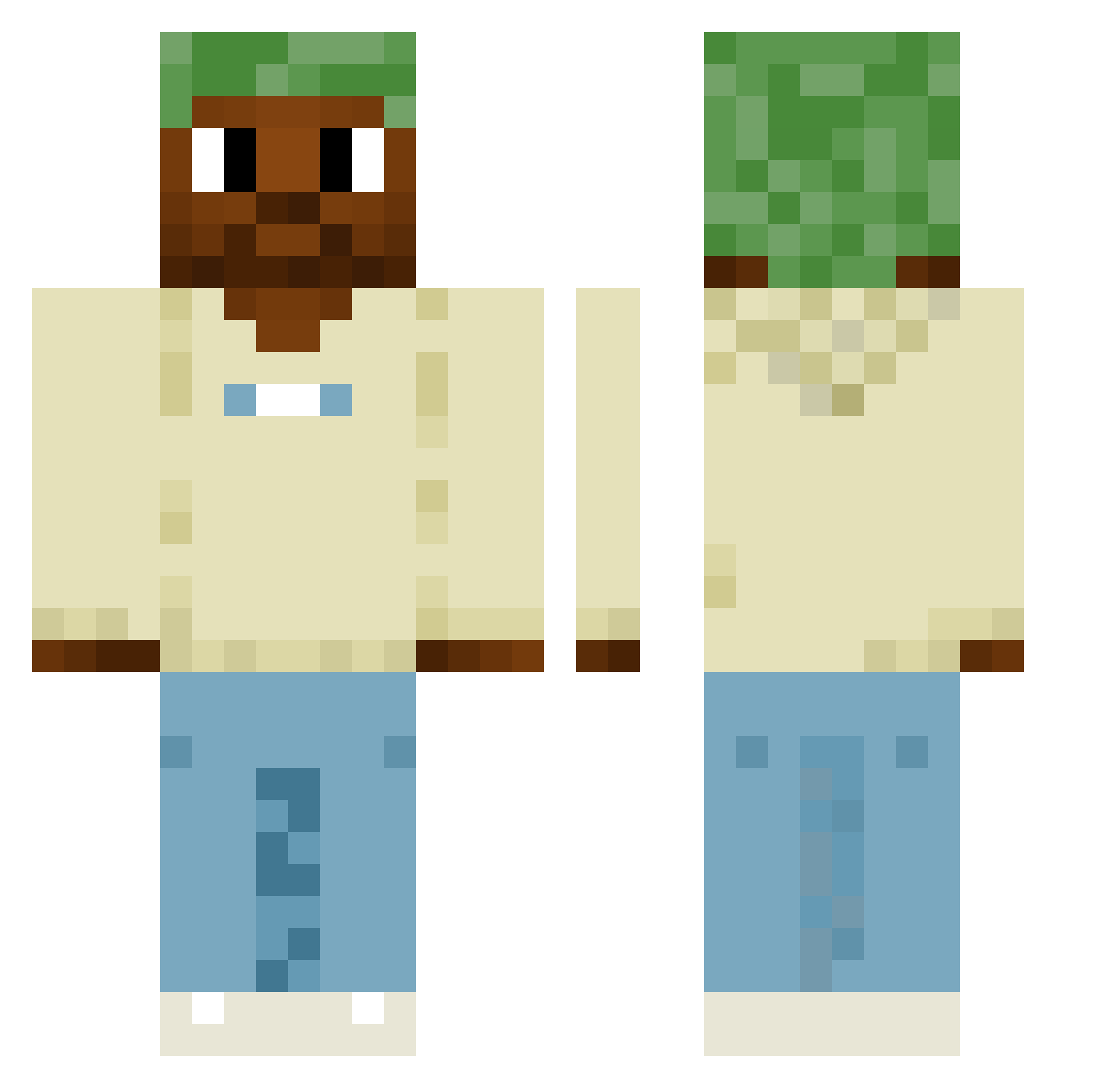 T_Star42 Minecraft skin, front and back view