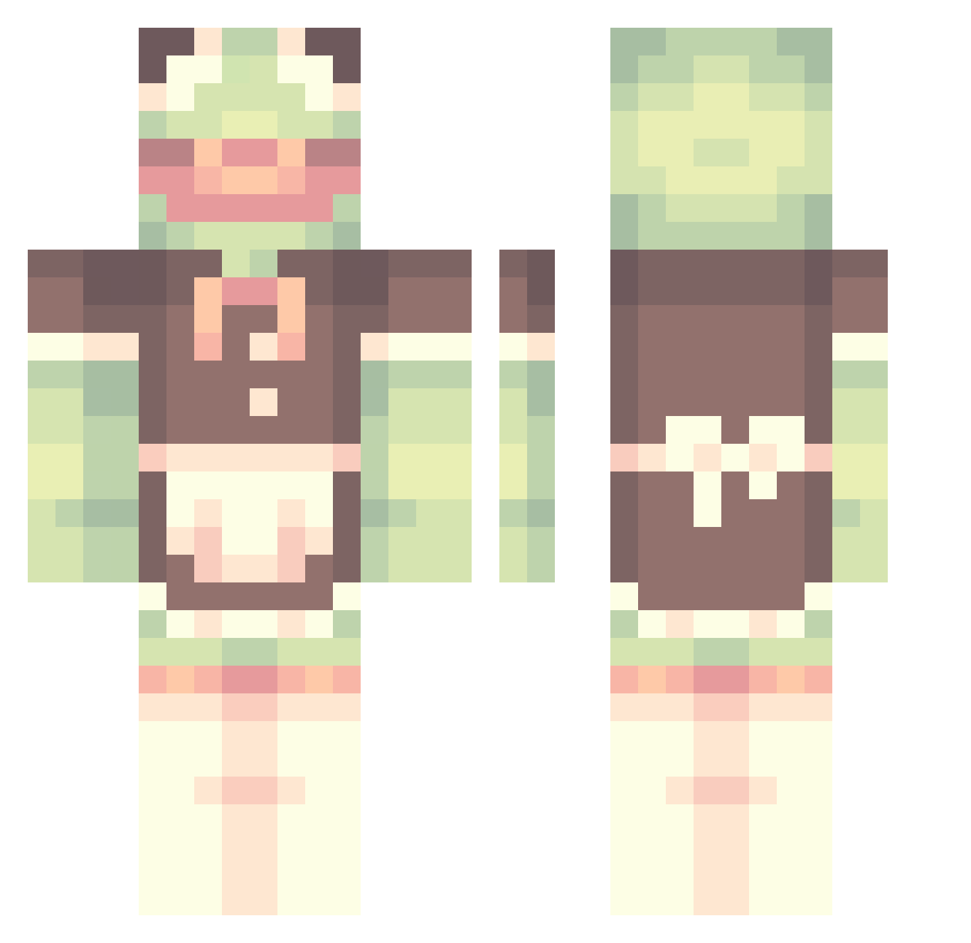 gooseju Minecraft skin, front and back view