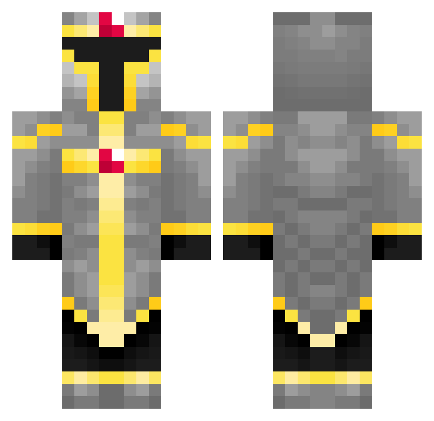 JDGalacticWolf Minecraft skin, front and back view