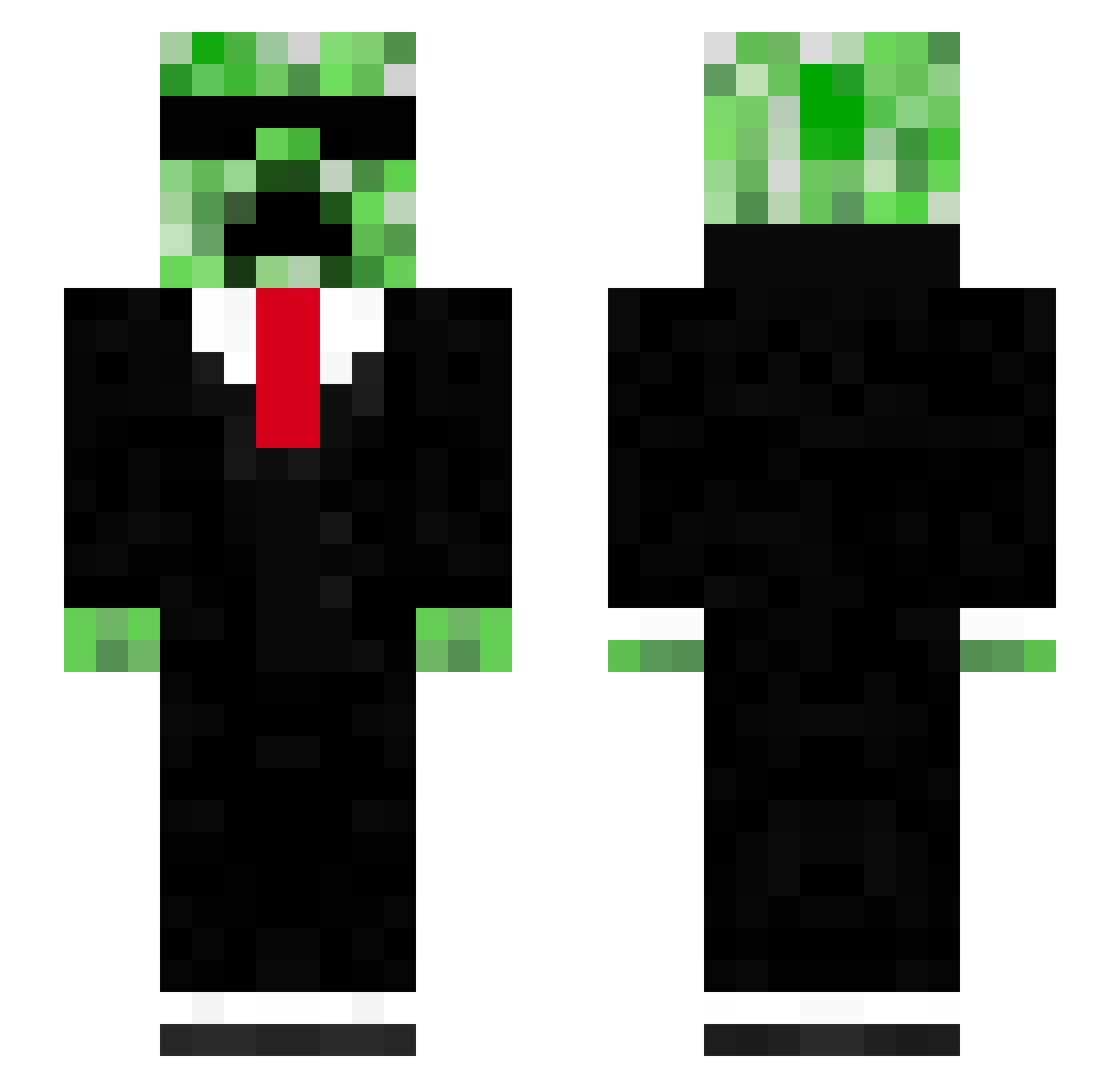 Kirasai_ Minecraft skin, front and back view