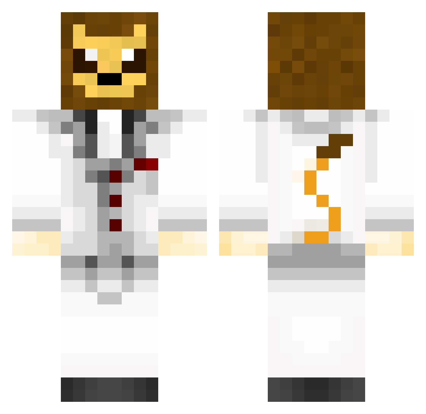 Leone Minecraft skin, front and back view