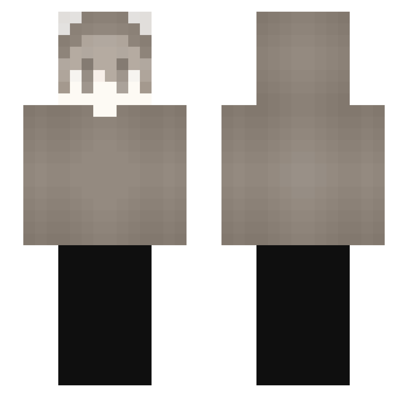 profileboy Minecraft skin, front and back view