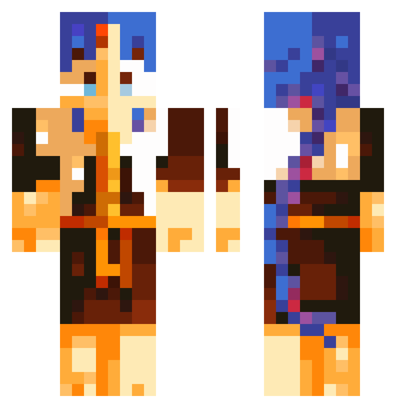 wiggy1213 Minecraft skin, front and back view