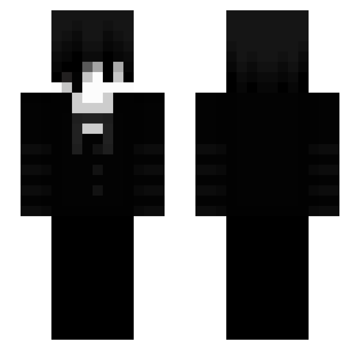 nvvq Minecraft skin, front and back view